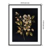 Kate and Laurel Framed Art Moody Floral 7 by Annie Quigley, 33x41, Stylish Black Narrow - 2 of 4