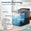 EUHOMY Tabletop Ice Maker - 26.5 lbs Daily Capacity, Bullet Ice in 6 Min, Quiet & Compact, Easy-to-Use, 1.5L Tank - 3 of 4