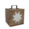 Barn Quilt Trinket Box with Lid Wood, Metal & White Resin by Foreside Home & Garden - 4 of 4