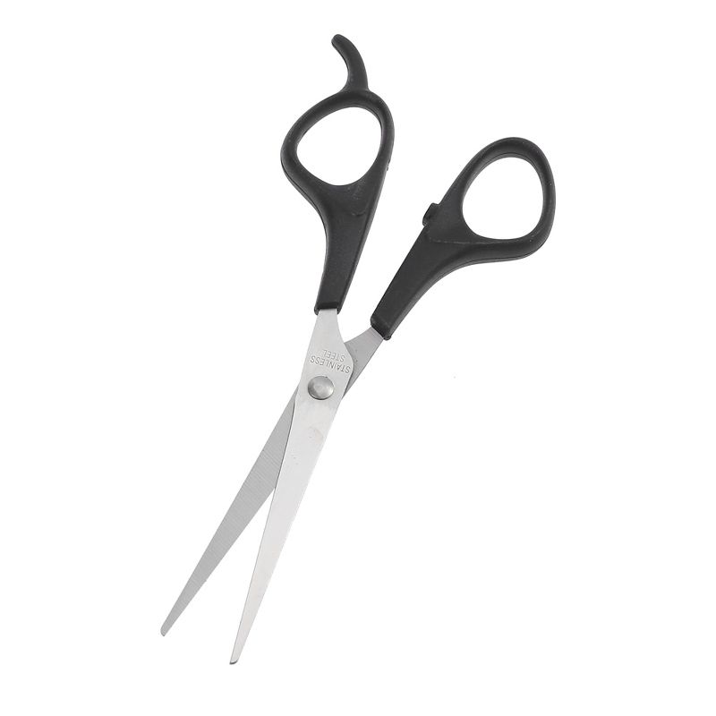 Unique Bargains Men Women Stainless Steel Straight Scissors Hair Clippers for Long Short Thick Hard Soft Hair Silver Tone 6.42" 1 Pc, 3 of 5