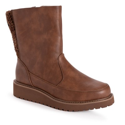 Muk Luks Women s Slope Natalie Boots Cognac 7.5w Target