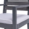 PAGED Outdoor Dining Chairs Contemporary Wood Patio Chairs with Arms, Upholstered Seat for Patio, Yard, Balcony - 2 of 4