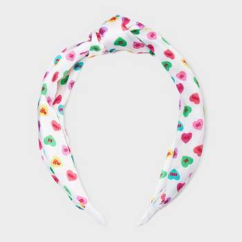 White Heart Candy Headband