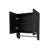 Goodyear Medicine Cabinet in Melamine With a Towel Bar, Black - 3 of 4