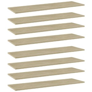 vidaXL Bookshelf Boards 8 pcs Sonoma Oak 39.4 in.x11.8 in.x0.6 in. Engineered Wood - 1 of 4