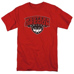 Western Oregon University Official Primary Logo Unisex Adult T-Shirt Western Oregon University - 1 of 4