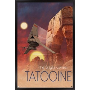 Trends International Star Wars: Tatooine - Visit Tatooine by Russell Walks 23 Framed Wall Poster Prints - 1 of 4