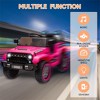 12V Kids Ride-on Truck with Parent Remote Control,All-Terrain Electric Car with Twin 35W Motors, 3 Speeds & Spring Suspension - 3 of 4