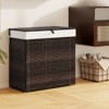 Tangkula Laundry Hamper w/Wheels & Lid 125L 3-Section Clothes Hamper w/2 Liner Bags Brown - 4 of 4
