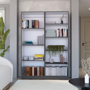NicBex Bookcases for Home Office 2 Piece Bookcase Set 49" Wide Storage Cabinet Bookshelf with 9 Shelves for Living Room and Bedroom - 1 of 4