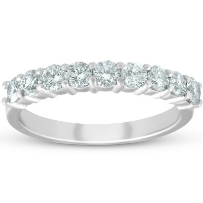 Pompeii3 Platinum 1/2ct Diamond Wedding Ring Womens Half Eternity Ring