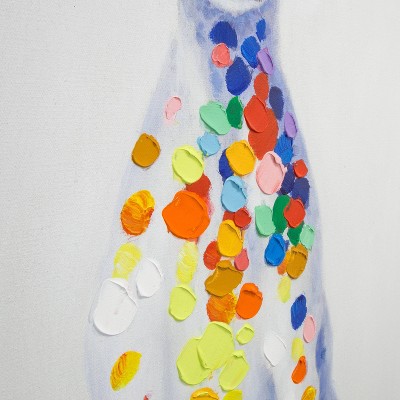 Rainbow Dalmatian Whimsical Canvas Art, 40" x 28"