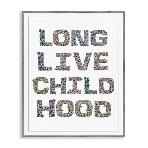 Stupell Industries Long Live Childhood Florals Framed Giclee Art - 1 of 4