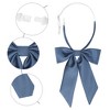 Elerevyo Women's Pre-Tied Solid Color Western Ribbon School Uniform Bow Ties - 3 of 4