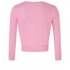 Women Solid Button Down 3/4 Sleeve Cropped Bolero Cardigan Sweater - 3 of 4