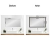 Amanti Art Mirror Makeover Bathroom Mirror Frame Border Kit - Fully Assembled Peel and Stick Frame - Mirror NOT Included - Rustic Plank Narrow Trim - 4 of 4