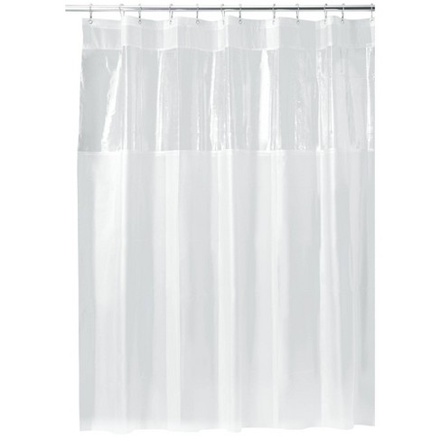 NEW InterDesign Hitchcock Window EVA Clear/Frosted Vinyl Shower Curtain 