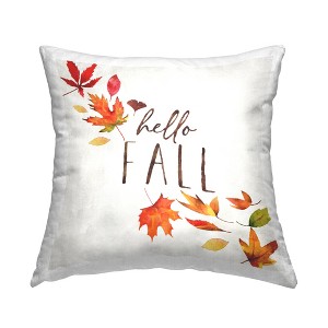 Stupell Industries Hello Fall Autumnal Tree Leaves Seasonal Sentiment - 1 of 3
