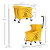 Mop Bucket with Wringer on Wheels for Floor Cleaning, 38 Quart Down Press Wringer with Handle - 3 of 4