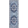 Acekool 8x10 Vintage Grey Washable Area Rug, Distressed Medallion Non-Slip Stain Resistant Carpet for Living Room, Bedroom, Home Decor - 4 of 4