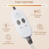 Weighted Heating Pad with 2 Massagers, 6lb Electric Heating Pad for Back, Neck & Shoulders, 3 Heat Levels, 9 Vibration Modes, 20"x24" Grey - 3 of 4