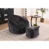 Lyngins Chenille Bean Bag Chairs for Kids and Adults,Comfy Lazy Chairs with Plush Foam and Footrest for Living Room - 4 of 4