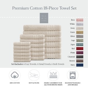 Ella Jayne Luxury 18 Piece Bath Towels Set – Ultra Plush & Absorbent 100% Premium Cotton Towels – Soft, Quick-Dry Bath Towels for Hands, Face & Body - 1 of 4