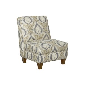 Slipper Chair Medallion Blue/Cream - HomePop, Blue/Ivory