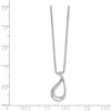 Black Bow Jewelry Twisted Teardrop Diamond Necklace in Rhodium Plated Silver, 18-20 Inch - 2 of 4