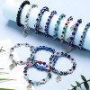 12-Pack Evil Eye Beaded Charm Bracelets with Hamsa Design, Stretch Protection Bracelets for Women & Men - 4 of 4