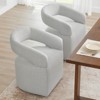 Spruce&Spring Modern Dining Chair with Casters & Open Back - 3 of 4