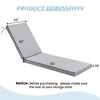 Pellebant 2 Pcs 80 inch Chaise Lounge Cushion for Patio Poolside Garden Deck Indoor Outdoor Chaise Lounge - 2 of 4