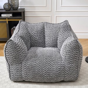 Hrinhom 47.2"W Chenille Bean Bag Chair,Lazy Sofa,No Assembly Required - 1 of 4