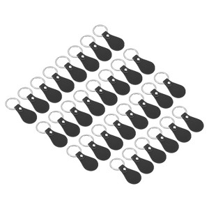 Unique Bargains PU Leather DIY Keychain Key Fob Kit with Key Rings 30 Pcs - 1 of 4