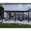 PURPLE LEAF  Outdoor Louvered Pergola with Adjustable Metal Roof for Patio Backyard Garden Grey Hardtop Gazebo - 2 of 4