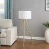 64" - 47"H Adjustable Height Brass/Shiny Gold Modern Tripod Floor Lamp for Living Room, Standing Lamp for Bedroom - 2 of 4