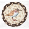 Earth Rugs Sandpiper Coaster – 5"x5" Braided Natural Fiber Drink Mat with Coastal Bird Print for Beach House Decor - 2 of 3