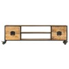vidaXL TV Stand 51.2"x11.8"x15.4" Solid Wood Mango - 2 of 4