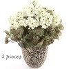Floral Home 18" White Geranium Hang Bush - 12-Piece - 3 of 4