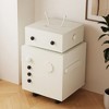 Luck Live End Tables nightstand with drawer,side end table for bedroom or living room, with 1 drawer,Bedside table, - 3 of 4