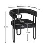 Dining Chair for Sale, Modern Chenille Fabric Upholstered Barrel Dining Chair Side Chair with Three Legs,Kitchen Island Chair-Cuddlewood - 4 of 4