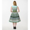 Unique Vintage Women's Sleeveless Cotton Swing Dress Spring Stripe - 3 of 4