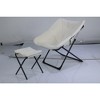 Saucer Chair, Lounge Chair - XL Foldable Faux Fur Floor Seat, Non-Slip Base for Stability, Accent Chair - 4 of 4