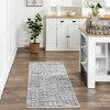 Nuloom Avelina Abstract Stripes Pet Friendly Machine Washable Area Rug, Runner 2' 6" x 8', Light Grey - 2 of 4