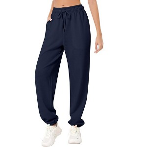 Women's Casual Baggy Sweatpants Cinch Bottom Comfy Lounge Pants Drawstring Joggers with Pockets - 1 of 2