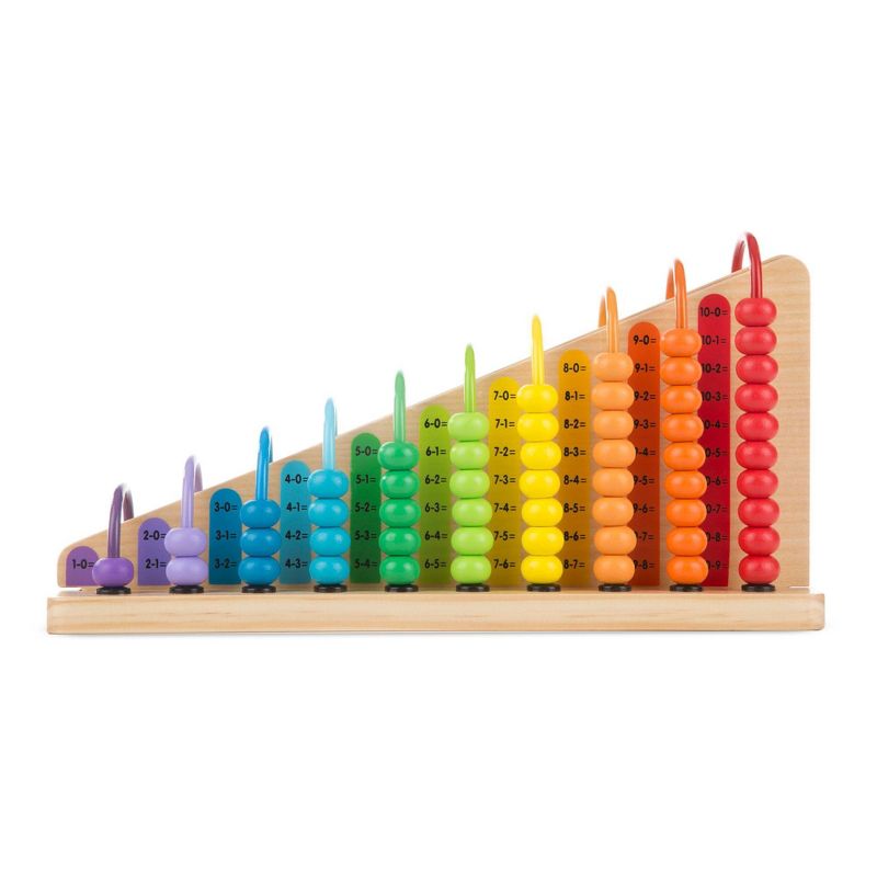 Melissa &#38; Doug Add &#38; Subtract Abacus - Educational Toy With 55 Colorful Beads and Sturdy Wooden Construction, 1 of 11