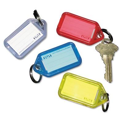 Securit Extra Color-Coded Key Tags for Key Tag Rack 1 1/8 x 2 1/4 Assorted 4/Pack 04993