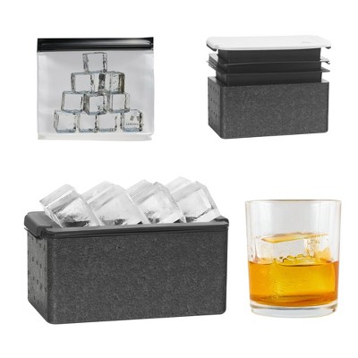 Lemonsoda Crystal Clear Ice Cube Maker Tray - Eight 2" Squares Ice Cube Mold - Thumbnail 5