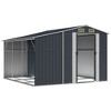 vidaXL Garden Shed Anthracite Galvanized steel, PP (polypropylene) Large - 3 of 4