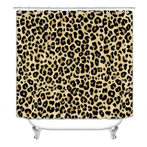 Leopard Print Shower Curtains for Bathroom Waterproof Fabric Bath Curtain Durable Soft Stylish Bathroom Decor 72x72 Inch - 1 of 1